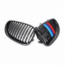 2x Car Style Radiator Racing Grills Gloss Black M-color Front Racing Kidney Grilles for BMW E60 E61 540i 530i 528i M5 2004-2010 2024 - buy cheap