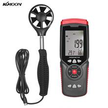 Kkmoon handheld anemômetro digital profissional multifunções medidor de velocidade do vento sensor anemograph com destacável ventilador auxiliar 2024 - compre barato