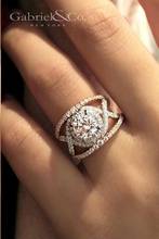 Роскошное женское круглое циркониевое кольцо, модное свадебное кольцо для невесты, ювелирные изделия, обручальные кольца для женщин 2024 - купить недорого