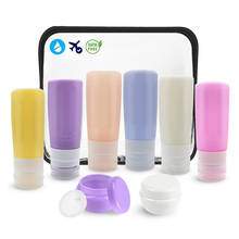 8pcs/Set Women Girls Lotion Travel Refillable Bottle Make Up Container Shampoo Squeeze Empty Bottles with Transparent PVC Bag 2024 - buy cheap