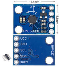10 шт. GY-273 GY273 QMC5883L модуль тройной оси Компас магнитометр Сенсор 3V-5V I42 2024 - купить недорого