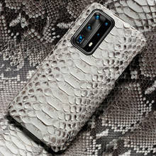 Original Python Leather Phone Case for Huawei P40 Pro P40 Lite P30 P20 Mate 40 20 Nova 5T Snakeskin Cover For Honor 8A 10 20 Pro 2024 - buy cheap