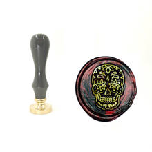 Rose Skull Wax Stamp Exquisite Paint BLACK Plastic Handle,Ancient Seal Retro Stamp,Personalized Stamp Wax Seal High Quality 2024 - buy cheap