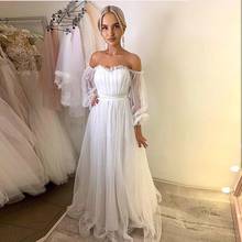 LUXIYIAO Wedding Dress платья Bride Gown Vestido De Novia Robe De Mariage Vestidos Sweetheart Collar Off Shoulder Long Sleeves 2024 - buy cheap