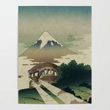 Prints Posters Catbus Home Decorative Mount Fuji Canvas Painting Scenery Wall Artwork Modern Japanese Bedroom Modular Pictures 2024 - buy cheap