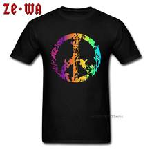 Мужская футболка в стиле хип-хоп, с круглым вырезом и изображением животных, из чистого хлопка 2024 - купить недорого