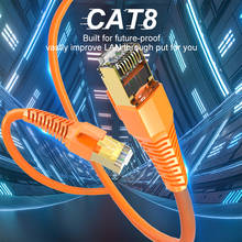 Cable ethernet CAT8 RJ45, Cable de red de velocidad de transmisión de 40gbps, SFTP, Lan de 40gbps, Cat 8, Cable de parche RJ45 para módem PS4 y PC 2024 - compra barato