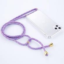 Strap Cord Chain Phone Case for iphone 12 Pro Max Tape Necklace Lanyard Carry to Hang For iphone 7 8 Plus X XS TPU Cases 2024 - buy cheap