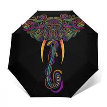 Wind Resistant Folding Automatic Umbrella Women Auto Colorful Elephant Windproof Umbrellas Rain For Men Parasol 2024 - buy cheap