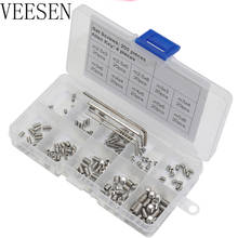 200pcs Screws Stainless Steel Hex Socket Set Screw with 4 Tools Hexagon Spanner Allen Key Srew Kit 2024 - buy cheap