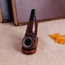 Classic Ebony wood Short Pipes Chimney Smoking Pipe Mouthpiece Herb Tobacco Pipe Cigar Narguile Grinder Smoke Mouthpiece 2024 - buy cheap