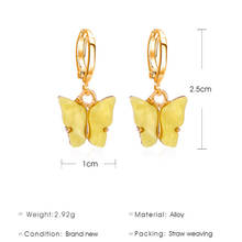 SUMENG New Arrival Butterfly Drop Earrings Animal Sweet Colorful Acrylic Earrings Statement For Women 2022 Fashion Jewelry Gifts 2024 - buy cheap