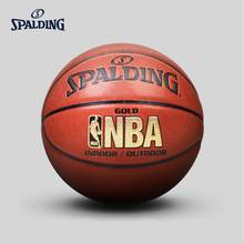ORIGINAL Spalding NBA GOLDEN LOGO indoor outdoor basketball official size 7 PUmaterial training teaching men's match ball74-606Y 2024 - buy cheap