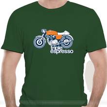 Camiseta para bicicleta laverda, café expresso triplo, personalizado, moto, rbike 2024 - compre barato