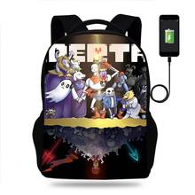 Hot Undertale Kids Backpack for Boys Children School Bags Girls Bookbag Knapsack Men Women USB Charging Travel Bags 2024 - buy cheap