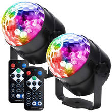 Bola de discoteca giratoria, luces de fiesta de DJ, 3W, RGB, LED, efecto de iluminación de escenario para Navidad, boda, música, discoteca 2024 - compra barato