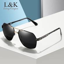 LongKeeper Men's Polarized Sunglasses Brand Designer Pilot Male Metal Frame Sun Glasses Driving Goggles For Men UV High Quality 2024 - buy cheap