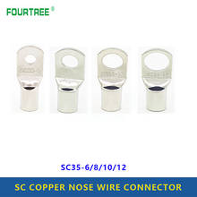 Cable de cobre estañado con agujero para perno, terminales de batería de 35mm, SC35-6/8/10/12, nuevo 2024 - compra barato