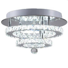 Lámpara de techo led de cristal, iluminación de techo de acero inoxidable de alta potencia, brillante, 36W 2024 - compra barato
