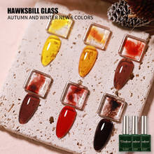 Vendeeni 15ml Amber Color Gel Nail Polish Translucent Manicure UV Soak Off Glass Gel Varnish Crystal Jelly Gel Polish Lacquer 2024 - купить недорого