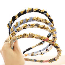 2020 Vintage Metal Chain Braided Bezel Hairband Women Headband Girls Hair Accessories Opaska Do Wlosow Diademas Para El Pelo 2024 - buy cheap