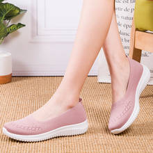 Women's Flat Shoes Casual Loafers Sneakers Light Sneakers Breathable Mesh Summer Knitted Platform Shoes Slip-On Walking Shoes 2024 - buy cheap