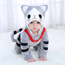 SAILEROAD Cartoon Cat Kigurumi baby Kids Cartoon Animal Cosplay Costume Warm Soft Flannel Fancy Onesie Cute Cat Pajama Body Suit 2024 - buy cheap