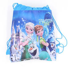 Disney congelado anna elsa neve rainha tecidos não tecidos drawstring mochila saco de escola sacos de festa de compras para embalagem 2024 - compre barato