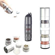 Portable Stainless Steel Spice Jars Bottle Can With Storage Bag Outdoor Camping BBQ Picnic Sauce Condiment Bottles Containers 2024 - купить недорого