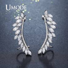 UMODE Brand Design Fashion Feather Crystal Stud Earrings for Women  Jewelry Leaf Earrings Pins Brincos Femme UE0267 2024 - buy cheap