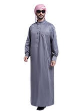 Islamic Clothing for Men Stand Collar Arab Thobe Long Sleeve Caftan Saudi Arabia Jubba Clothes Prayer Pakistan Abaya Muslim Man 2024 - buy cheap