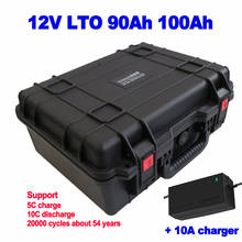 Waterproof 12V 90Ah 100Ah LTO Lithium Titanate Battery Pack For Trolling Motor UPS AGV RV EV Solar Energy Storage + 10A Charger 2024 - buy cheap