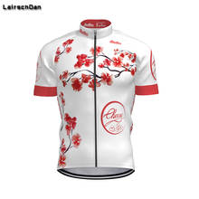 SPTGRVO LairschDan red flower pro cycling Jersey shirt 2020 bicycle clothing top short mtb bike jerseys man women cycling wear 2024 - buy cheap