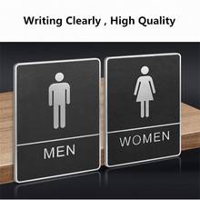 Toilet Sign Board Creative Wall Sign Decor Plate Wc Sign Wall Mounted Paste Use Restroom Door Signboard Indicator 2024 - buy cheap