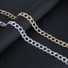 1m/lot 19x17mm Gold/Silver Plated Aluminum Buckle Chian Necklace Chains for Jewelry Making 2024 - buy cheap