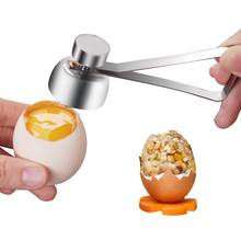 Cortador topper de ovos de aço inoxidável, prático, ferramenta abridora de concha de ovo bruto, acessórios de cozinha criativa 2024 - compre barato