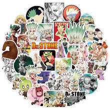 Adesivos de anime japonês dr. stone, adesivo de pvc à prova d'água para laptop, bagagem, carro, skate, notebook, 10/50 unidades 2024 - compre barato