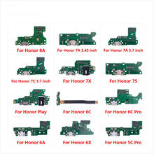 Гибкий кабель для зарядного порта для HuaWei Honor Play / 8A / 7A / 7C / 7X / 7S / 6A / 6C / 6X / 5C Pro с микрофоном 2024 - купить недорого