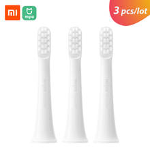 Escova de dentes elétrica xiaomi mijia t100, escova de dentes à prova d'água para substituição em escova de dentes elétrica com 3 peças 2024 - compre barato