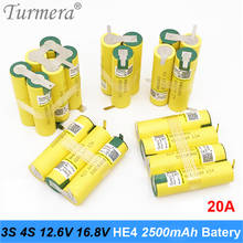 HE4 2500mah 20A Discharge Current 3S 12.6V 4S 16.8V Battery Pack 18650 for shura screwdriver battery (customize) 2024 - buy cheap