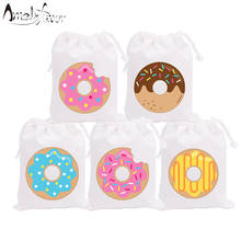 Donuts Theme Party Bags Candy Bag Gift Bags Tea Time Donut Dessert Decorations Grand Event Birthday Party Container Supplies 2024 - buy cheap