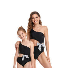 Novo maiô beachwear 2021 família combinando maiô kaftan praia conjunto biquinis sexy maiô roupa de banho feminino mãe menina 2024 - compre barato