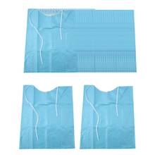 30pcs Blue Disposable  Bibs Paper Scarf Checking Pad Neckerchief Shop Towels Sputa Pad Materials Consumables Beauty Supply 2024 - buy cheap