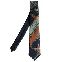 Frete grátis novo design original masculino impresso retro personalidade presente gravata mágica lâmpada bronzeamento gravata azul campus estilo 2024 - compre barato