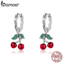 bamoer Real 925 Sterling Silver Sweet Cherry Stud Earrings for Women Statement Fine Jewelry Brinco 2020 Bijoux SCE905 2024 - купить недорого