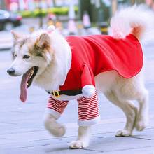 Disfraz de Papá Noel para perros pequeños, chaqueta de invierno con capucha, abrigo de lana para Chihuahua, traje de Navidad, S-7XL 2024 - compra barato