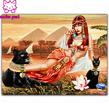 5d Diamond Painting Black Panther Cleopatra embroidery diy full square Cross Stitch diamond mosaic puzzle Art Home Decor gift 2024 - buy cheap