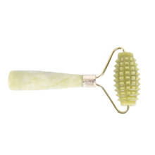 Face Massager Roller Head Neck Body Facial Health Slimming Massager Green Natural Jade Spa Chinese Style 2024 - buy cheap