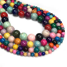 Mixed Color Jades Round Beads 4 6 8 10mm Pick Size Natural Stone Beads Women for Jewelry Necklace Bracelet Accessories Making 2024 - buy cheap