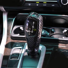 Estilo de fibra carbono do carro engrenagem shift knob cabeça capa quadro guarnição para bmw 1 2 3 4 5 série f10 f18 f20 f30 f34 f15 f16 f25 f26 2024 - compre barato